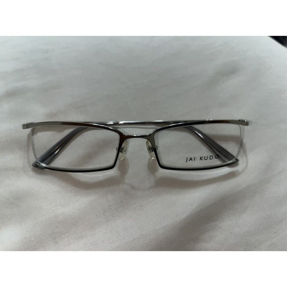 JAI KUDO 430 M12 SILVER EYEGLASSES GLASSES‎ HALF RIM METAL FRAME 50-18-135mm